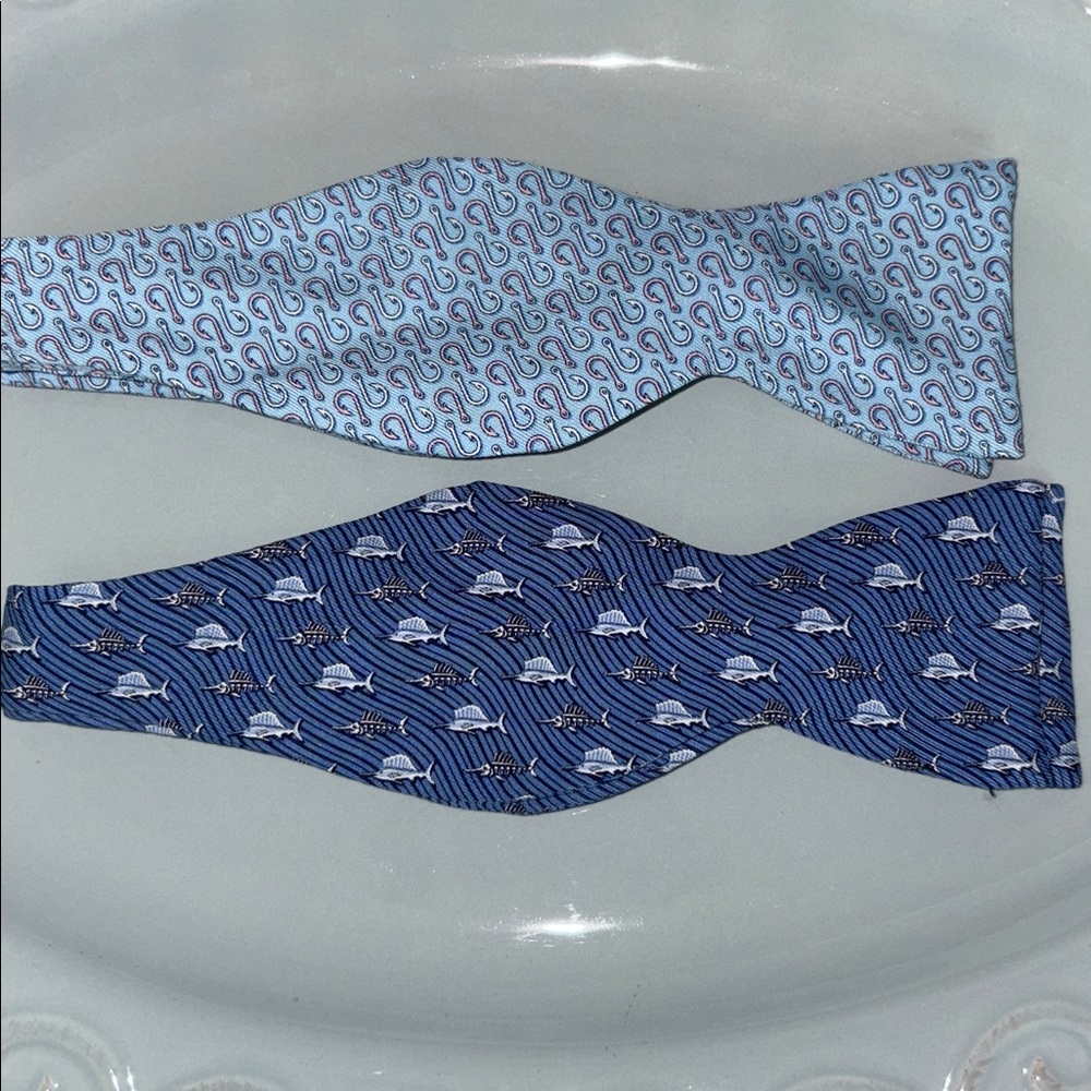 Vineyard Vines Nautical Fish Hook and Marlin Bow Ties Bundle - Picture 4 of 4